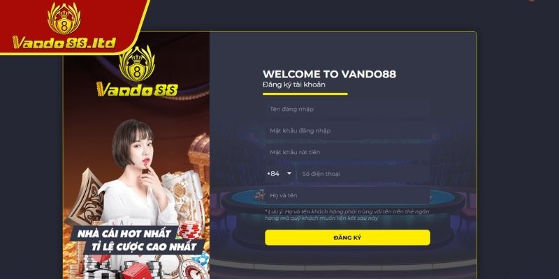 Hoàn thiện thông tin đăng ký VanDo88