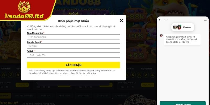 Đăng Nhập VanDo88 - Hướng Dẫn Lợi Ích Và Cách Khắc Phục Sự Cố 3 Nhập sai thông tin