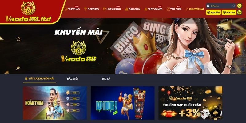 Khuyến Mãi VanDo88 - Tổng Hợp Ưu Đãi Hấp Dẫn Nhất 2025 1 Sơ lược về Khuyến mãi VanDo88