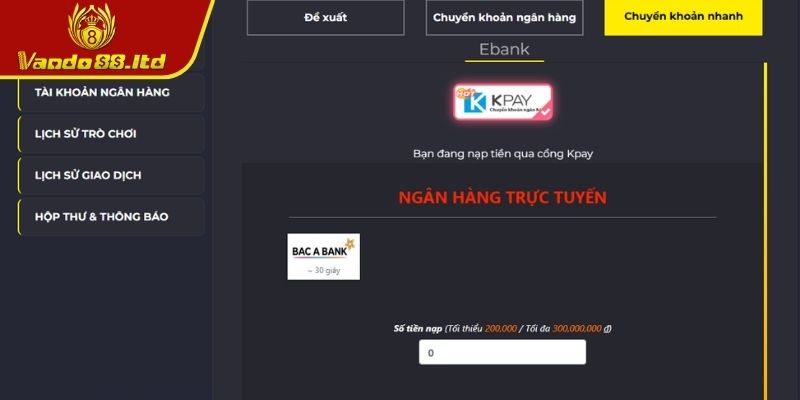 Khám phá các phương thức nạp tiền VanDo88
