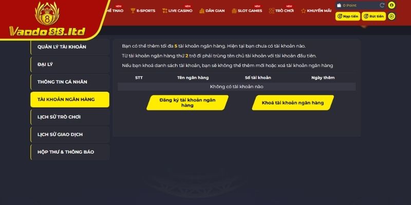 Những điều kiện rút tiền VanDo88 nhanh chóng
