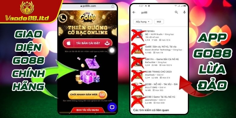 Tình trạng phát sinh các trang web Go88 giả mạo